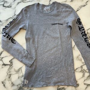 Chrome Hearts Heather Gray Ribbed Tee